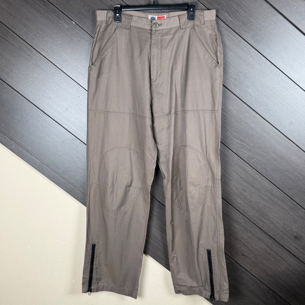 Arizona Jean Co Men's 36x32 Utility Knee Patch Pants Army Green Cotton Nylon